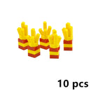 Food Building Blocks City Friend Accessories Bread Chips Roast Chicken Pizza Hot Dog Fish Fruit Carrot Basket Classic DIY Bricks