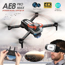 AE8 Pro Max Drone 8k Professional Dual Camera GPS Positioning 360° Obstacle Avoidance Quadcopter Brushless RC airplane toy 249g