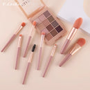 8Pcs Mini Travel Women Makeup Brushes Set Portable Soft Concealer Brush Beauty Foundation Eye Shadow Tool Eyelash Brush With Bag