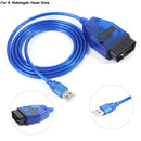 Blue VAG-COM 409.1 Vag Com 409Com Vag 409.1 Kkl OBD2 USB Diagnostic Cable Scanner Interface For VW Audi Seat Volkswagen