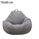 Lazy Sofa Cover Solid Chair Covers Without Filler Linen Cloth Lounger Seat Bean Bag Pouf Puff Couch Tatami Living Room Beanbags