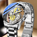2022 New Men Watch Skeleton Automatic quartz Watch Gold Skeleton Vintage Man Watch Mens Watches Top Brand Luxury часы мужские