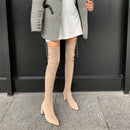 Sexy High Boots Women 2022 Winter New Fashion Over The Knee Warm Botas Mujer Suede Lace Up Pumps Sock Shoes High Heels Boots