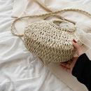 Women Shoulder Bag 2022 Straw Purses and Handbags Spring And Summer Female Shopper Fashion Solid Color Silk Scarf Crossbody Bags