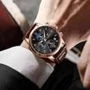 LIGE Men Watches Waterproof Luminous Top Brand Luxury Leather Casual Sports Quartz Wristwatch Military Man Watch For Men relogio
