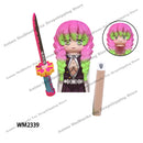 WM6116 WM6137 WM2344-A Demon Slayer Japanese Anime Uzui Tengen Rengoku Kyoujurou Tanjirou mini Action toy Figures Assemble toys