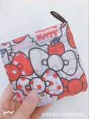 Sanrio Hello Kitty Small Folding Shopping Bag Melody Polyester Eco Bag Cartoon Shoulder Bag Handbag