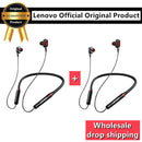 Lenovo Bluetooth5.0 Wireless Earbuds Magnetic Neckband Earphones IPX5 Waterproof Sport Headset with Noise Cancelling Mic HE05