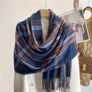 Luxury Plaid Scarf Winter Warm Cashmere Women Long Pashmina Foulard Female Scarves Lady Tassel Shawl Wraps 2022 Design New