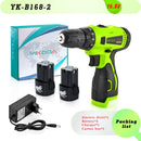 YIKODA 12V 16.8V 21V 25V Electric Screwdriver Cordless Drill Rechargeable Lithium Battery Mini Wireless Power Driver Tools