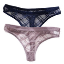 2PCS/Set Lace Sexy G-String Thongs Transparent Women&