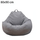 Lazy Sofa Cover Solid Chair Covers Without Filler Linen Cloth Lounger Seat Bean Bag Pouf Puff Couch Tatami Living Room Beanbags