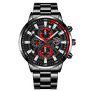 Fashion Mens Sports Watches Luxury Men Business Stainless Steel Quartz Wristwatch Man Casual Leather Watch relogio masculino