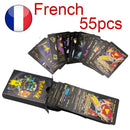 55 Pieces Of Pokemon Metal Gold Card Charizard Vmax Gx Energy Card Charizard Pikachu Rare Collection Battle Trainer Card Child