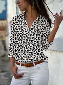 Long Sleeve Women Blouses 2022 Plus Size Turn-down Collar Blouse Shirt Casual Tops Elegant Work Wear Chiffon Shirts 5XL