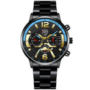 2022 Fashion Mens Stainless Steel Watches Luxury Men Sports Quartz Wrist Watch Male Business Casual Leather Watch reloj hombre