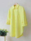Basic Candy Colors Shirt Women&
