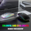 Bluetooth 5.0 Wireless With USB Rechargeable RGB Mouse BT5.2 For Laptop Computer PC Macbook Gaming Mouse 2.4GHz 1600DPI