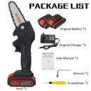 1080W 4 Inch 88VF Mini Electric Chain Saw with 1/2 Upgraded Battery Rechargeable Woodworking Pruning One-handed Saw Garden Tool