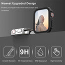 Waterproof Case for Apple Watch 7 8 45mm 41mm 44mm 40mm Screen Protector Cover Straight Edge Bumper iWatch 4 5 SE 6 Accessories