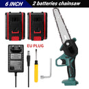 21V Portable Mini Electric Pruning Saw Rechargeable chainsaws Wood Spliting Chainsaw Woodworking Tool for Orchard Branch Clip