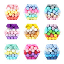 12mm 20pcs Silicone Baby Beads Round Teether Teething Beads DIY Pacifier Chain Necklace Pendant Toys BPA Free Baby Accessories