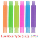 Pop Tube Sensory Toy Fidget Anti Stress Relieve Stretch Bellows Children Multicolor Squeeze Folding Pipe Autism ADHD Anxiety Toy