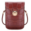 Silver Mobile Phone Mini Bags Small Clutches Shoulder Bag Crocodile Leather Women Handbag Black Clutch Purse Handbag Flap