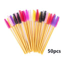 Disposable Crystal Eyelashes Brush Comb 25/50Pcs Eye Lashes Extension Mascara Wands Makeup Professional Makeup Beauty Tool