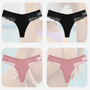 4PCS/Set Sexy Women Cotton Panties Lace Thong Underwear for Female Intimates Lingerie T-Back Floral Hollow Out Plus Size Panties