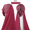 Women Muslim Instant Chiffon Hijab With Cap Underscarf Bonnet HIjabs Scarf Islam Headscarf Headwrap Turbante