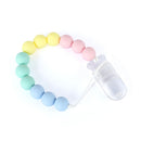 Baby Pacifier Chain Wooden Handmade Chain Silicone Wooden Plastic Clip Baby Nipple Clips Teether Necklace baby Chew accessories