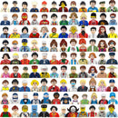 Mini City Professional Worker Figures Building Block Police Girls Fireman Military Soldier Movies Characters Figurine Bricks Toy