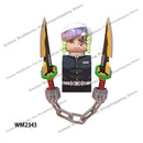 WM6116 WM6137 WM2344-A Demon Slayer Japanese Anime Uzui Tengen Rengoku Kyoujurou Tanjirou mini Action toy Figures Assemble toys