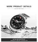 NAVIFORCE Watches for Men Luxury Brand Digital Chronograph Sport Quartz Wristwatch Waterproof Military Steel Band Luminous Clock