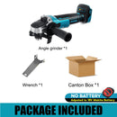Drillpro 125mm Rechargable Electric Angle Grinder Grinding Cordless 388VF Brushless Power Tools Machine For Makita 18V Battery