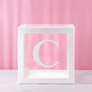 Baby Shower Box Custom Alphabet Name Transparent Balloon Box Birthday Party Decoration Kids DIY Wedding Baby Shower Suppiles