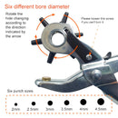 Leather Belt Hole Punch Plier Eyelet Puncher Revolve Sewing Machine Bag Setter Tool Watchband Strap Household leathercraft