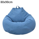 Lazy Sofa Cover Solid Chair Covers Without Filler Linen Cloth Lounger Seat Bean Bag Pouf Puff Couch Tatami Living Room Beanbags