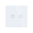 Bingoelec EU AC100-240V Tempered Black White Crystal Glass Touch Switch Panel Wall Light Sensor Button 1Gang 2gang LED Indicator