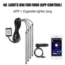 Automotive Interior Decorative Lights LED Car Foot Light 24/36/48/72 LED Atmosphere Lamp Ambient Lamp Remote/Voice Control