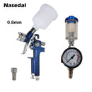 0.8mm/1.0mm Mini HVLP Spary Gun Paint Airbrush Gravity Feed Air Brush for Wall Car Painting Nail Cake Decorate Painting Spraying