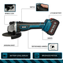 WOSAI MT Series M14 Brushless Angle Grinder 20V Lithium-Ion Battery Machine Cutting Cordless Electric Angle Grinder Power Tools