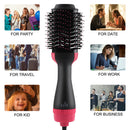 3 In1 Hair Curler Dryer Brush Electric Blow Dryer Comb Hair Curling Wand Detachable Brush Kit Negative Ion Straightener