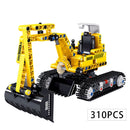 HUIQIBAO Engineering Truck Tech Building Block City Construction Toy For Children Boy Adults Excavator Bulldozer Crane Car Brick