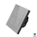 EsooLi Tuya Smart Life Glass Panel EU/UK Standard Touch Switch Zero/Single Fire Line Voice Control Light Wireless Wall Switch