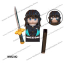 WM6116 WM6137 WM2344-A Demon Slayer Japanese Anime Uzui Tengen Rengoku Kyoujurou Tanjirou mini Action toy Figures Assemble toys