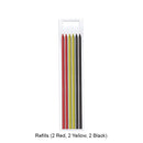 Solid Carpenter Pencil with Refill Built-in Sharpener Mechanical Woodworking Construction Pencil Line Drawing Marker Supplies