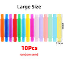 Pop Tube Sensory Toy Fidget Anti Stress Relieve Stretch Bellows Children Multicolor Squeeze Folding Pipe Autism ADHD Anxiety Toy