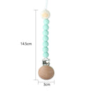 Baby Pacifier Chain Wooden Handmade Chain Silicone Wooden Plastic Clip Baby Nipple Clips Teether Necklace baby Chew accessories